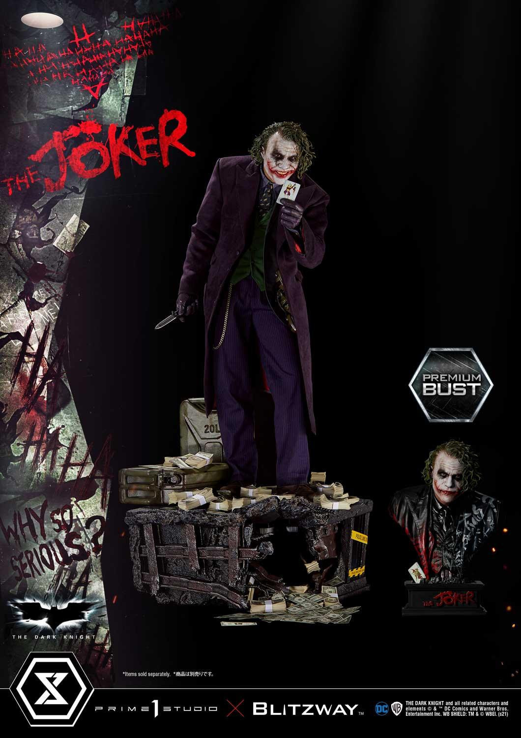 The Dark Knight - Joker - Bust - Premium Bust  (PBDC-08) - 1/3 (Blitzway, Prime 1 Studio)