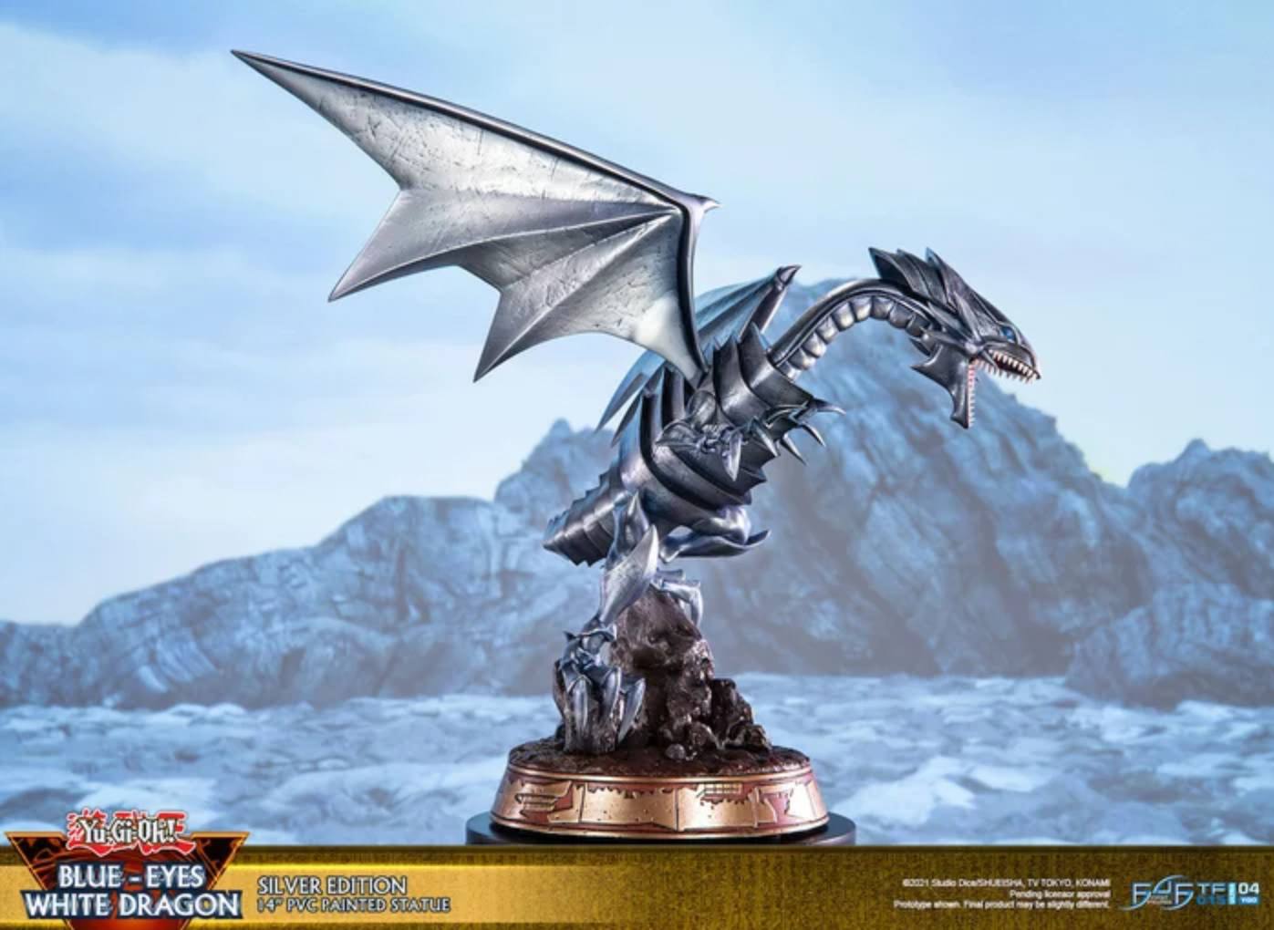 Yu-Gi-Oh! Duel Monsters - Blue-Eyes White Dragon - Silver Edition (First 4 Figures) photo 2