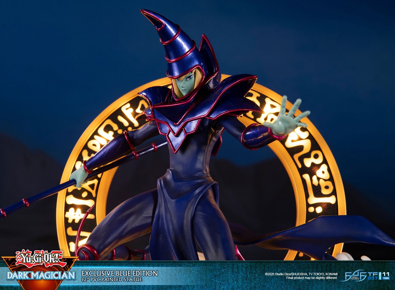 Yu-Gi-Oh! Duel Monsters - Black Magician - (EXCLUSIVE BLUE EDITION) (First 4 Figures, Konami)