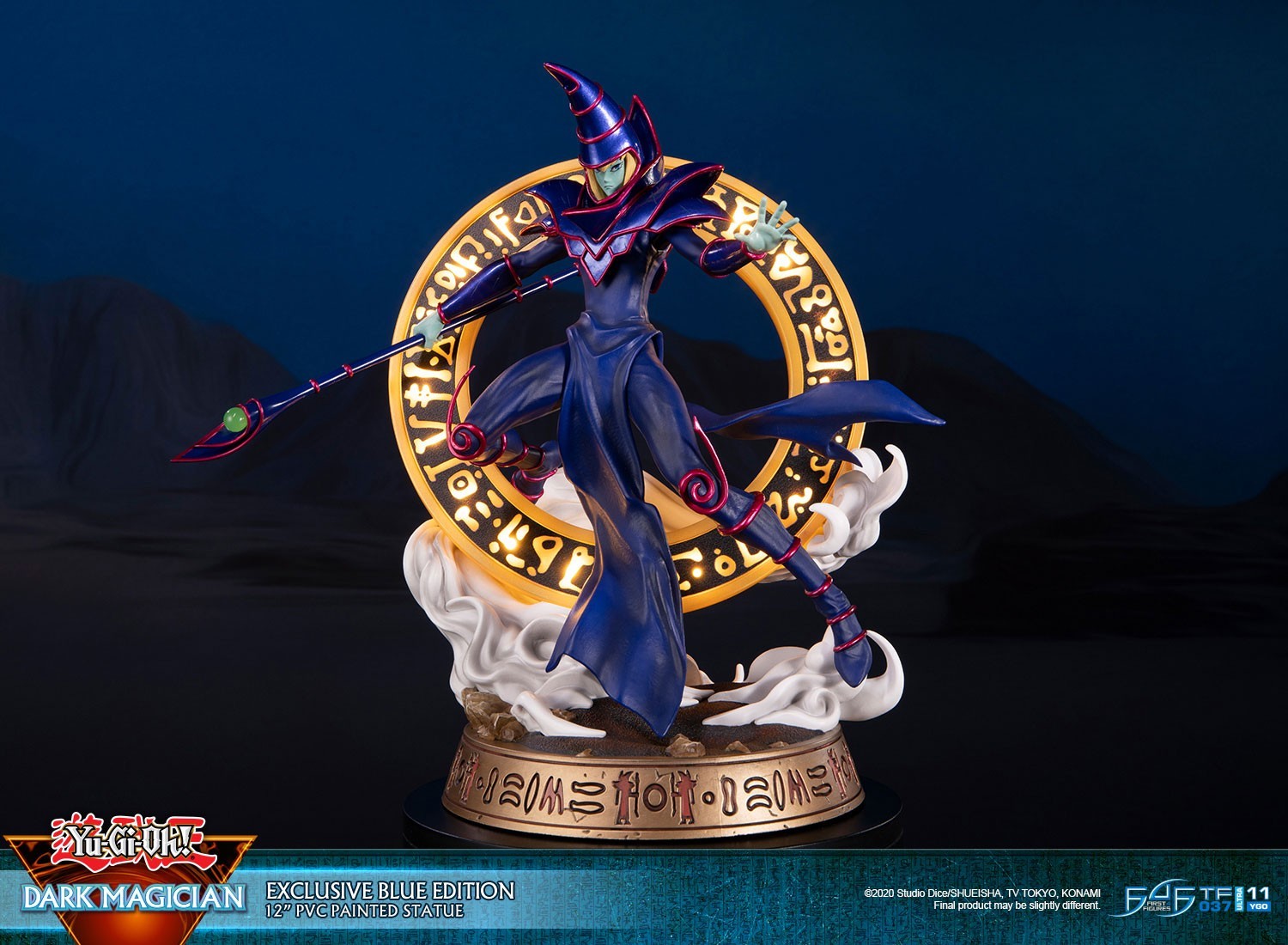 Yu-Gi-Oh! Duel Monsters - Black Magician - (EXCLUSIVE BLUE EDITION) (First 4 Figures, Konami)