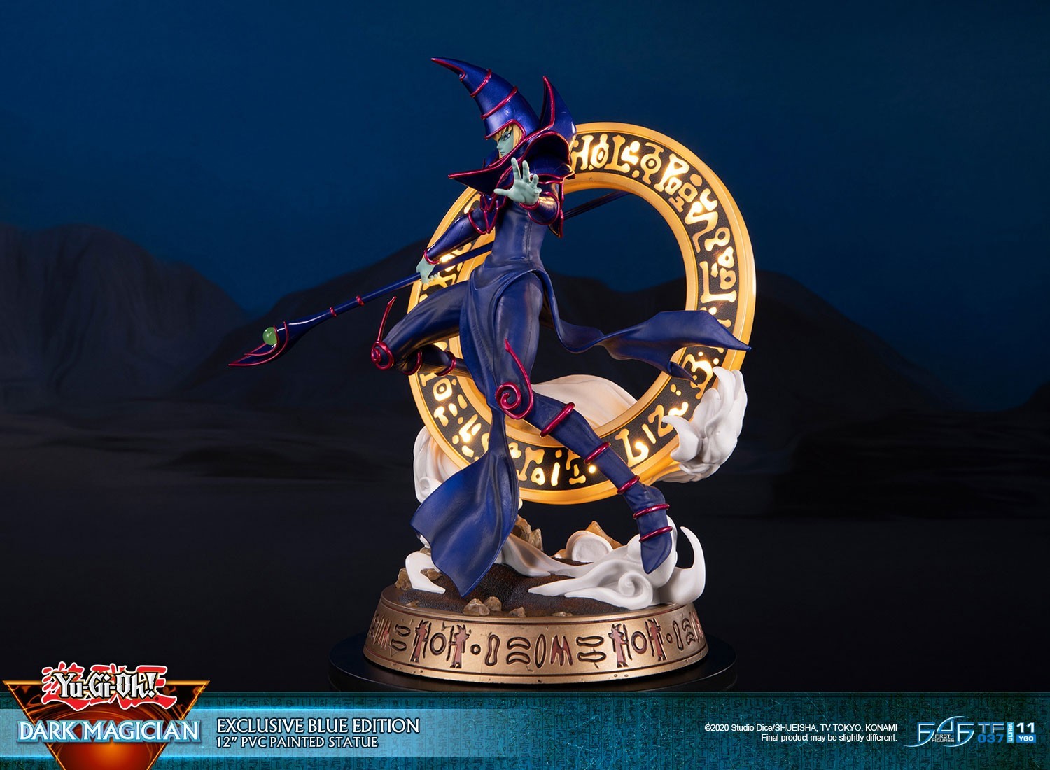 Yu-Gi-Oh! Duel Monsters - Black Magician - (EXCLUSIVE BLUE EDITION) (First 4 Figures, Konami)