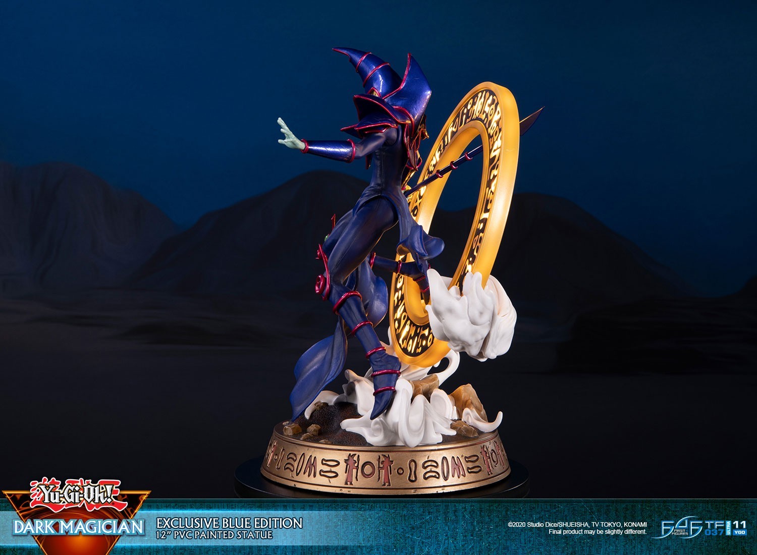 Yu-Gi-Oh! Duel Monsters - Black Magician - (EXCLUSIVE BLUE EDITION) (First 4 Figures, Konami)