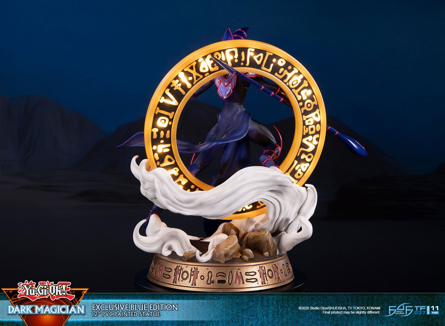 Yu-Gi-Oh! Duel Monsters - Black Magician - (EXCLUSIVE BLUE EDITION) (First 4 Figures, Konami)