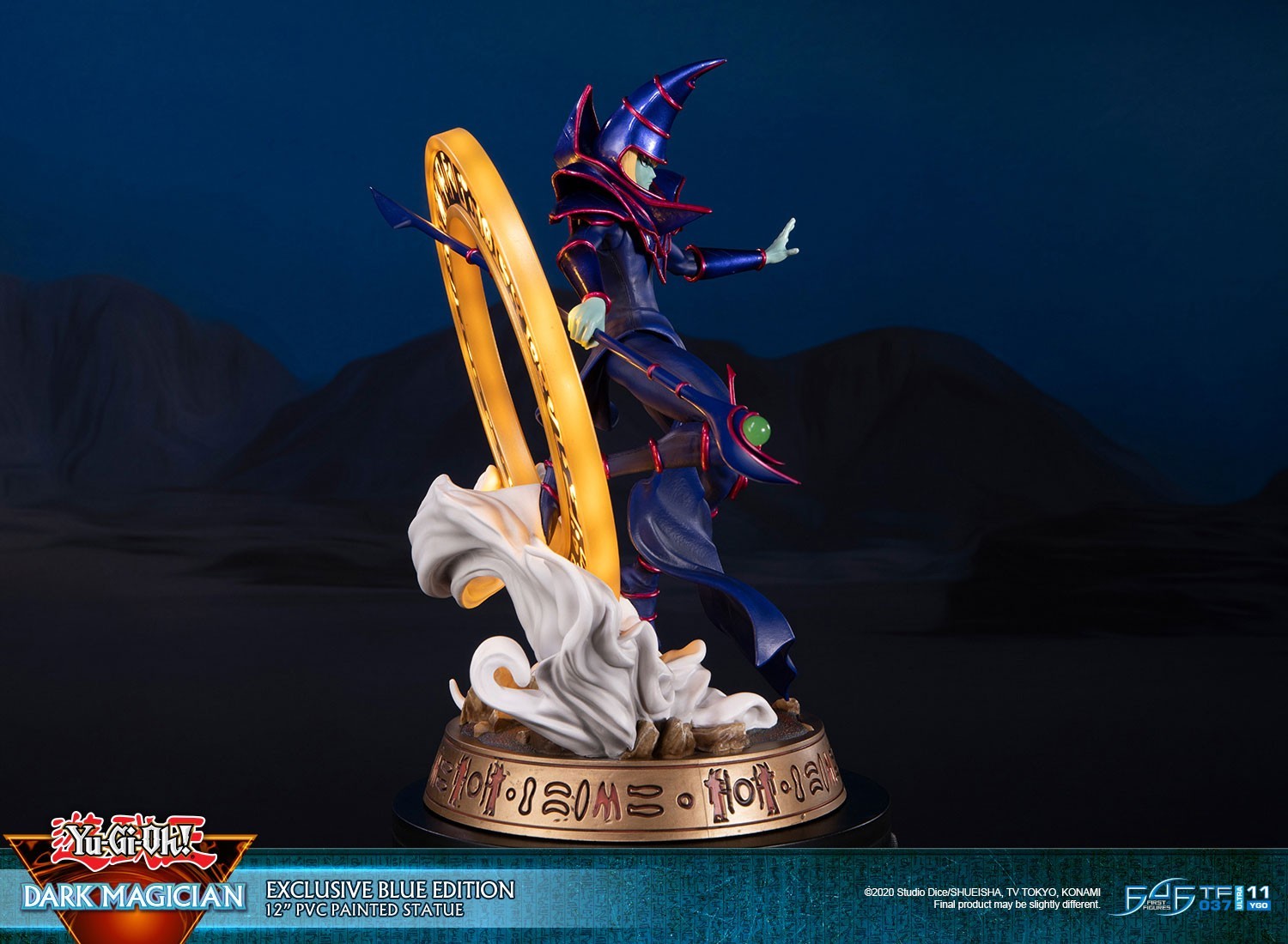 Yu-Gi-Oh! Duel Monsters - Black Magician - (EXCLUSIVE BLUE EDITION) (First 4 Figures, Konami)