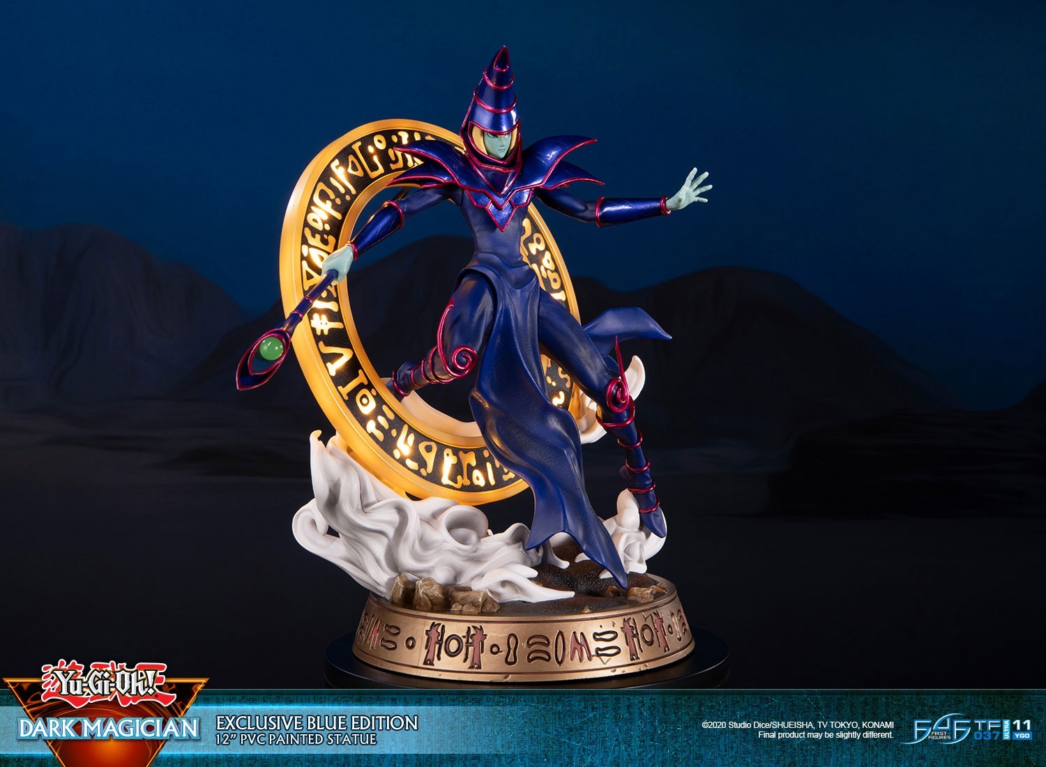 Yu-Gi-Oh! Duel Monsters - Black Magician - (EXCLUSIVE BLUE EDITION) (First 4 Figures, Konami)