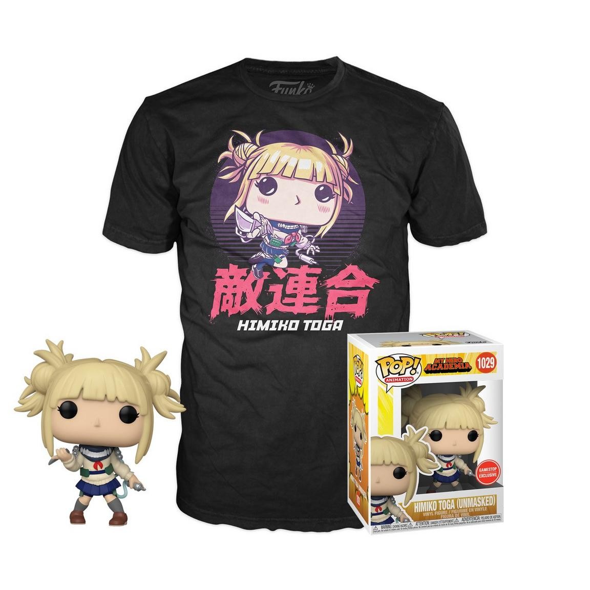 Boku no Hero Academia - Toga Himiko - POP! & Tee - POP! Animation (1029) - POP! Vinyl - Unmasked (Funko Toys)