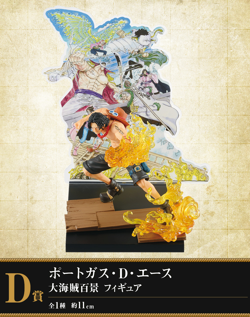 One Piece - Aokiji - Edward Newgate - Izou - Marco - Portgas D. Ace - Rob Lucci - Smoker - Tashigi - Ichiban Kuji - Ichiban Kuji One Piece WT100 Memorial Eiichiro Oda Draws 100 Great Pirates  (D Prize) (Bandai Spirits) photo 3