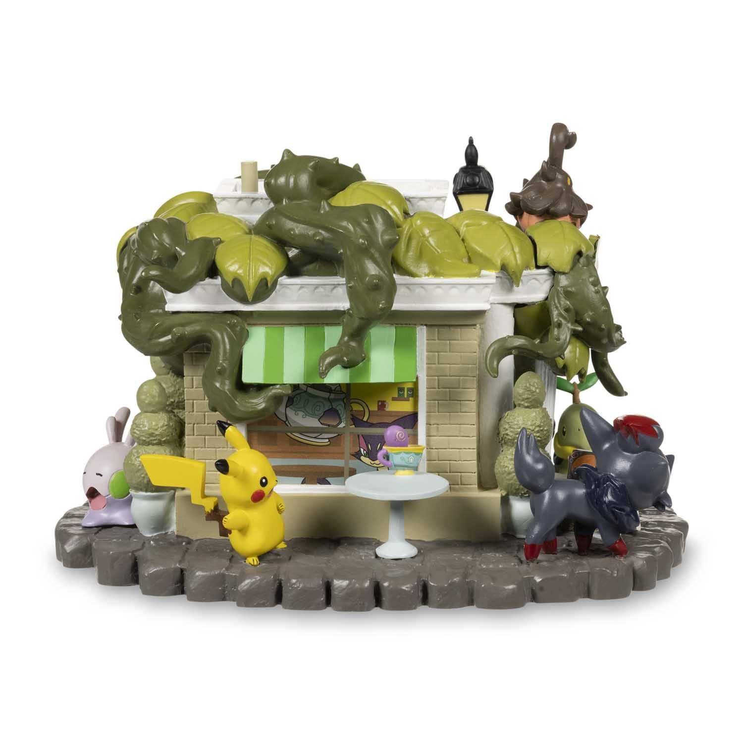 Pocket Monsters - Bakeccha - Choroneko - Fokko - Gothimiru - Naetle - Numera - Pikachu - Potdeath - Pumpjin - Yabacha - Yanappu - Zorua - Haunted Pokémon Village - Pansage Creeping Vines Tea Shop (PokémonCenter.com, The Pokémon Company International)