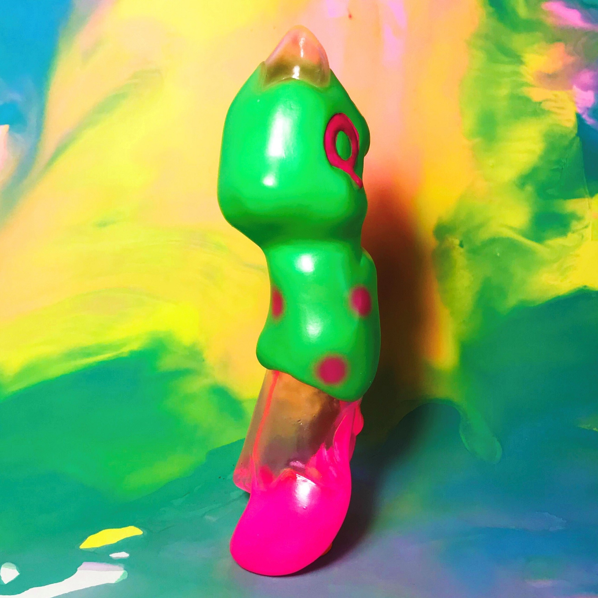 Original - Sofubi Figure - Three Wax 0.0 - Tama - Marker Color (Asahi Kougei) photo 2