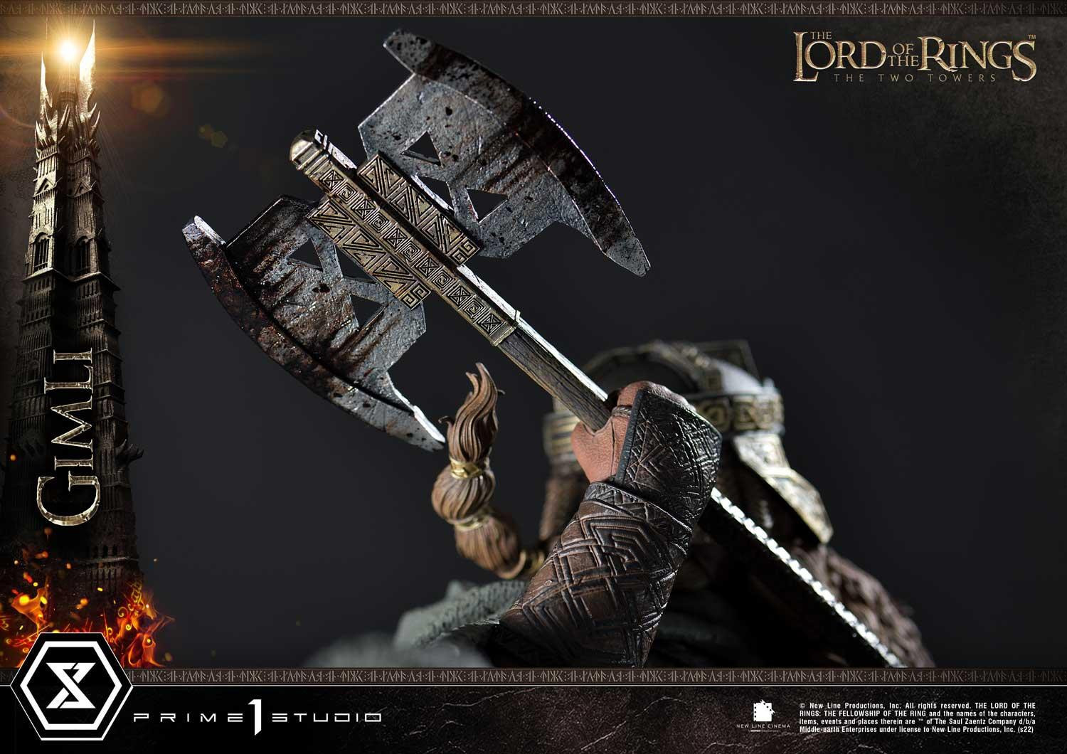 Lord of the Rings: The Two Towers - Gimli - Uruk-hai - Premium Masterline  (PMLOTR-09S) - 1/4 - Bonus Version (Prime 1 Studio) photo 17