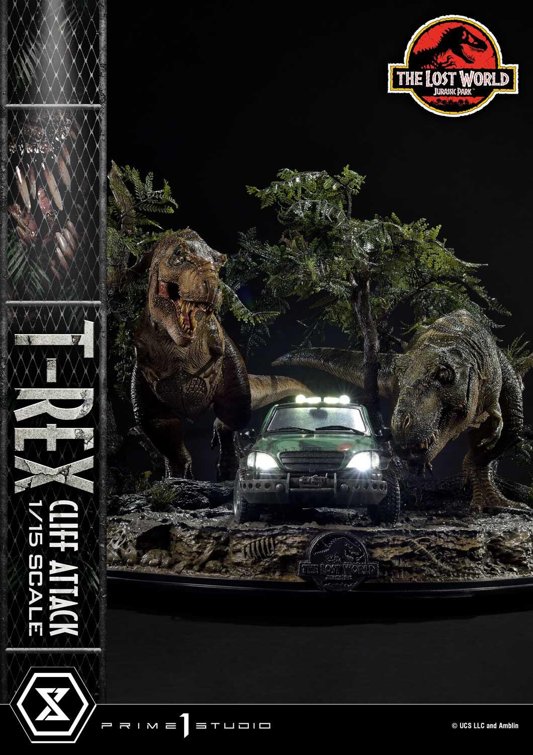 The Lost World: Jurassic Park - Eddie Carr - Tyrannosaurus Rex - Legacy Museum Collection  (LMCJP-09) - T-Rex Cliff Attack - 1/15 (Prime 1 Studio)