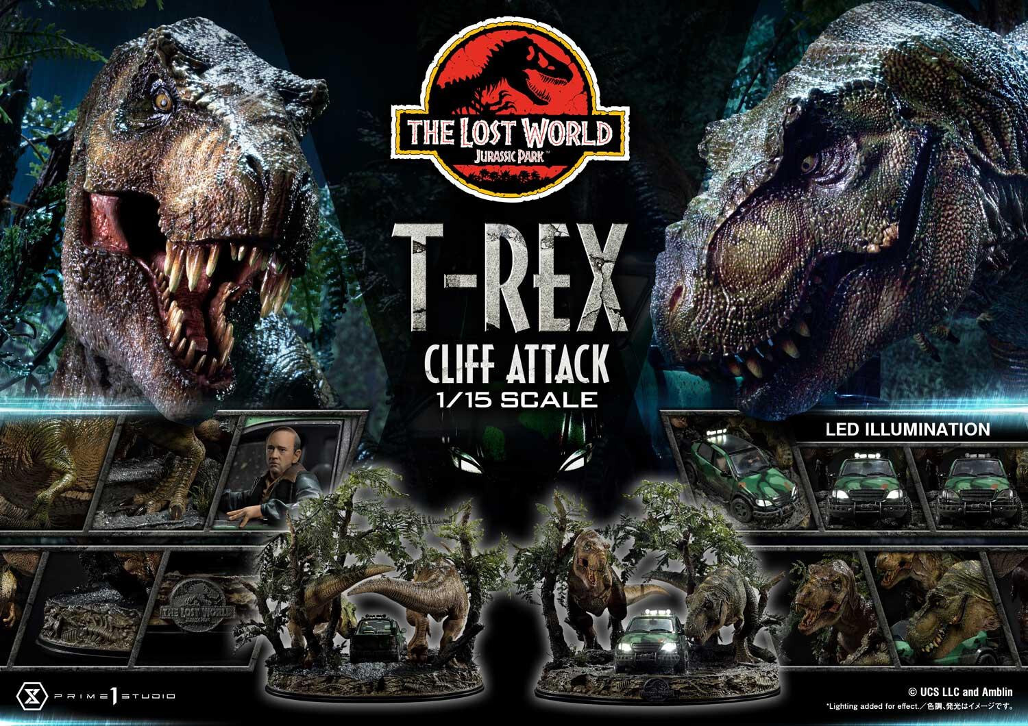 The Lost World: Jurassic Park - Eddie Carr - Tyrannosaurus Rex - Legacy Museum Collection  (LMCJP-09) - T-Rex Cliff Attack - 1/15 (Prime 1 Studio) photo 57