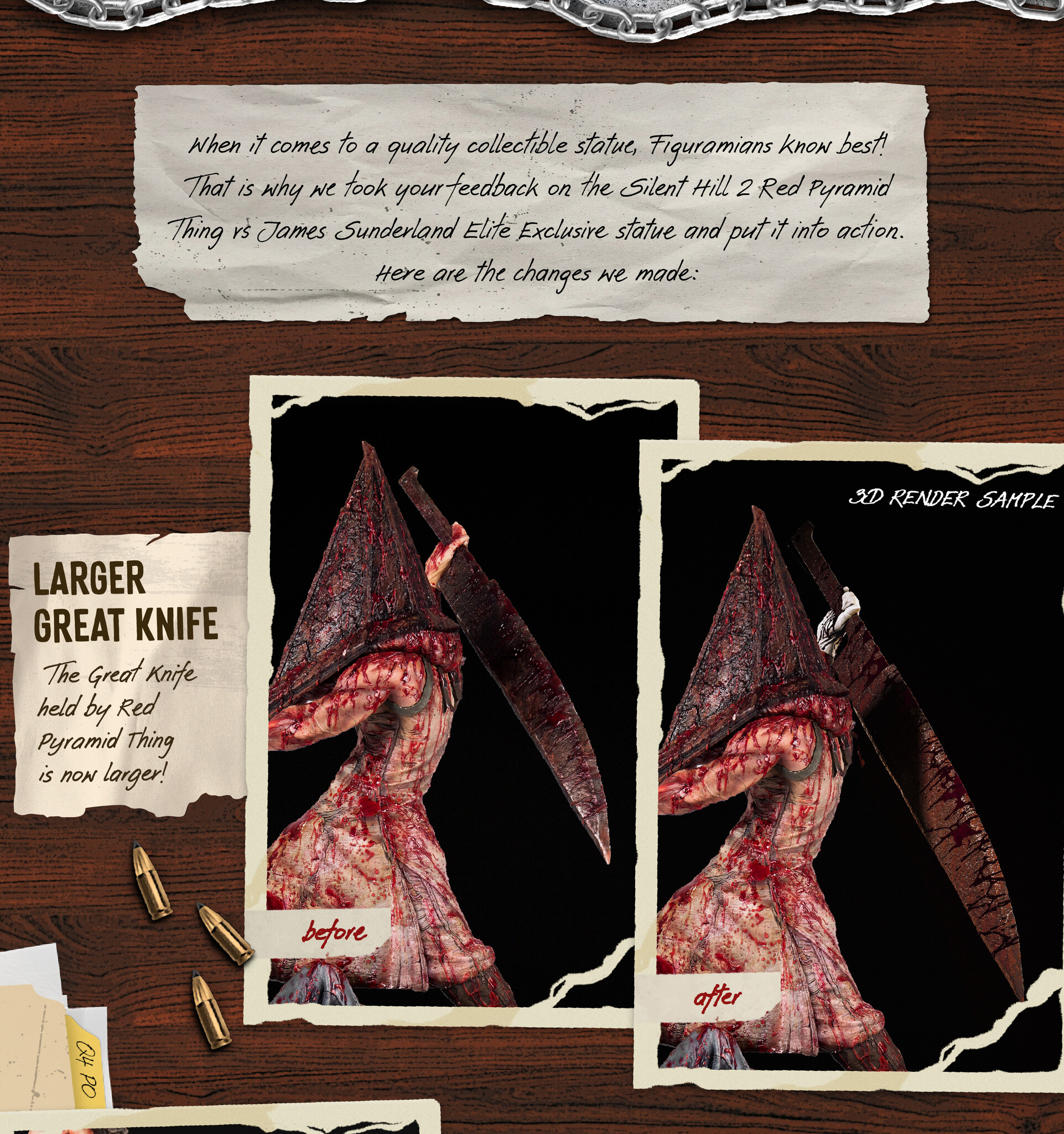 Silent Hill 2 - James Sunderland - Red Pyramid Thing - Elite Exclusive Statue - 1/4 (Figurama Collectors) photo 4