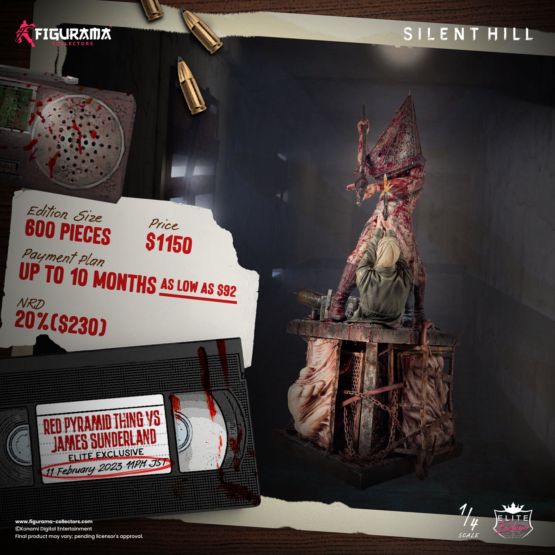 Silent Hill 2 - James Sunderland - Red Pyramid Thing - Elite Exclusive Statue - 1/4 (Figurama Collectors) photo 18