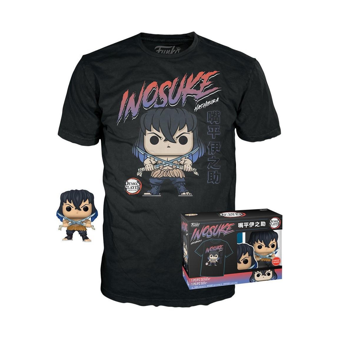 Kimetsu no Yaiba - Hashibira Inosuke - POP! & Tee - POP! Animation (1057) - POP! Vinyl - Unmasked (Funko Toys) photo 3