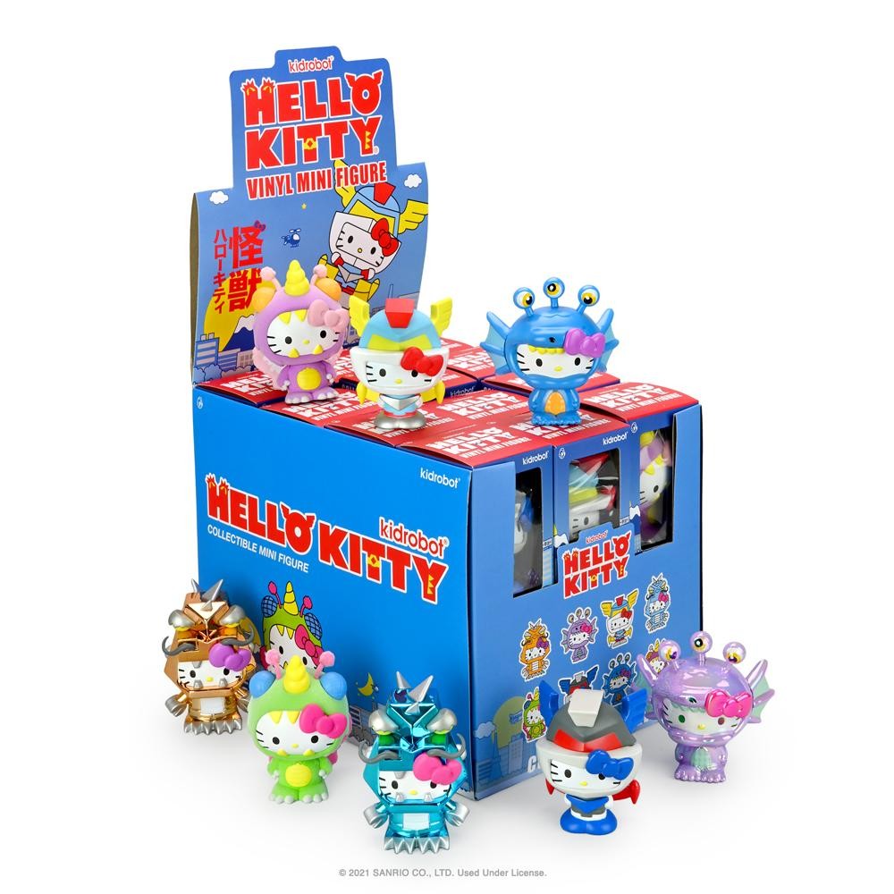 Hello Kitty - Hello Kitty Kaiju 3" Collectible Vinyl Figures - kidrobot x Sanrio - Kitzilla, Frost (Kidrobot) photo 6
