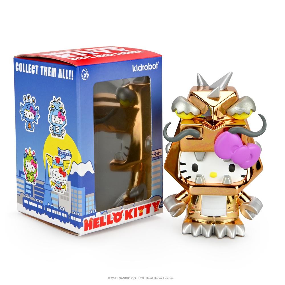 Hello Kitty - Hello Kitty Kaiju 3" Collectible Vinyl Figures - kidrobot x Sanrio - Kitzilla, Orange (Kidrobot) photo 11