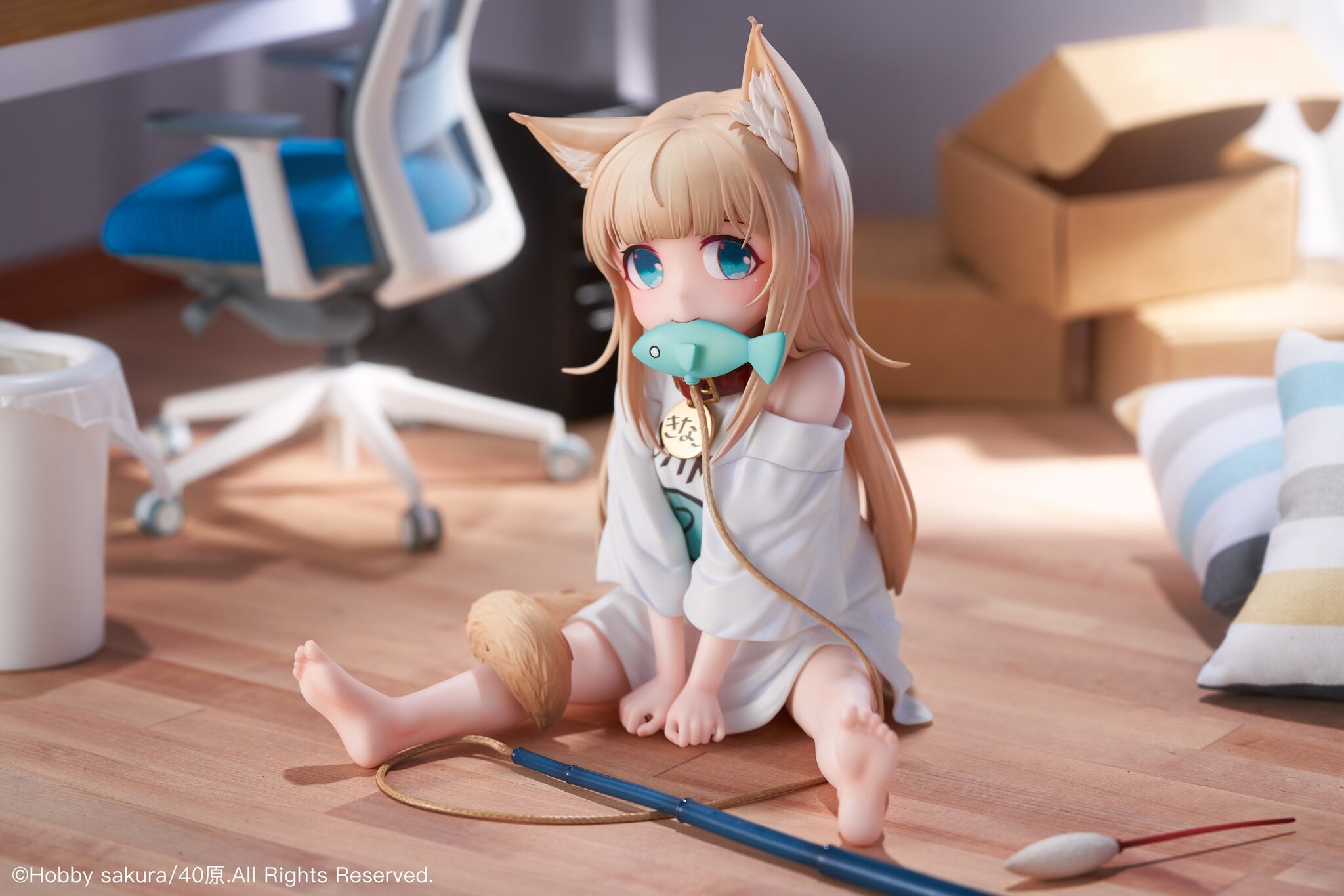 Uchi no Neko ga Onnanoko de Kawaii - Kinako - 1/6 - Osuwari Osakana ver. (Hobby Sakura) photo 5