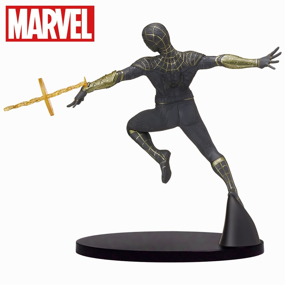 Spider-Man: No Way Home - Spider-Man - SPM Figure - Black & Gold Suit, with Web Shooter (SEGA) photo 2
