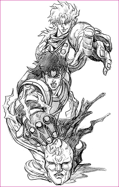 Dio Brando,Jonathan Joestar,Stone Mask