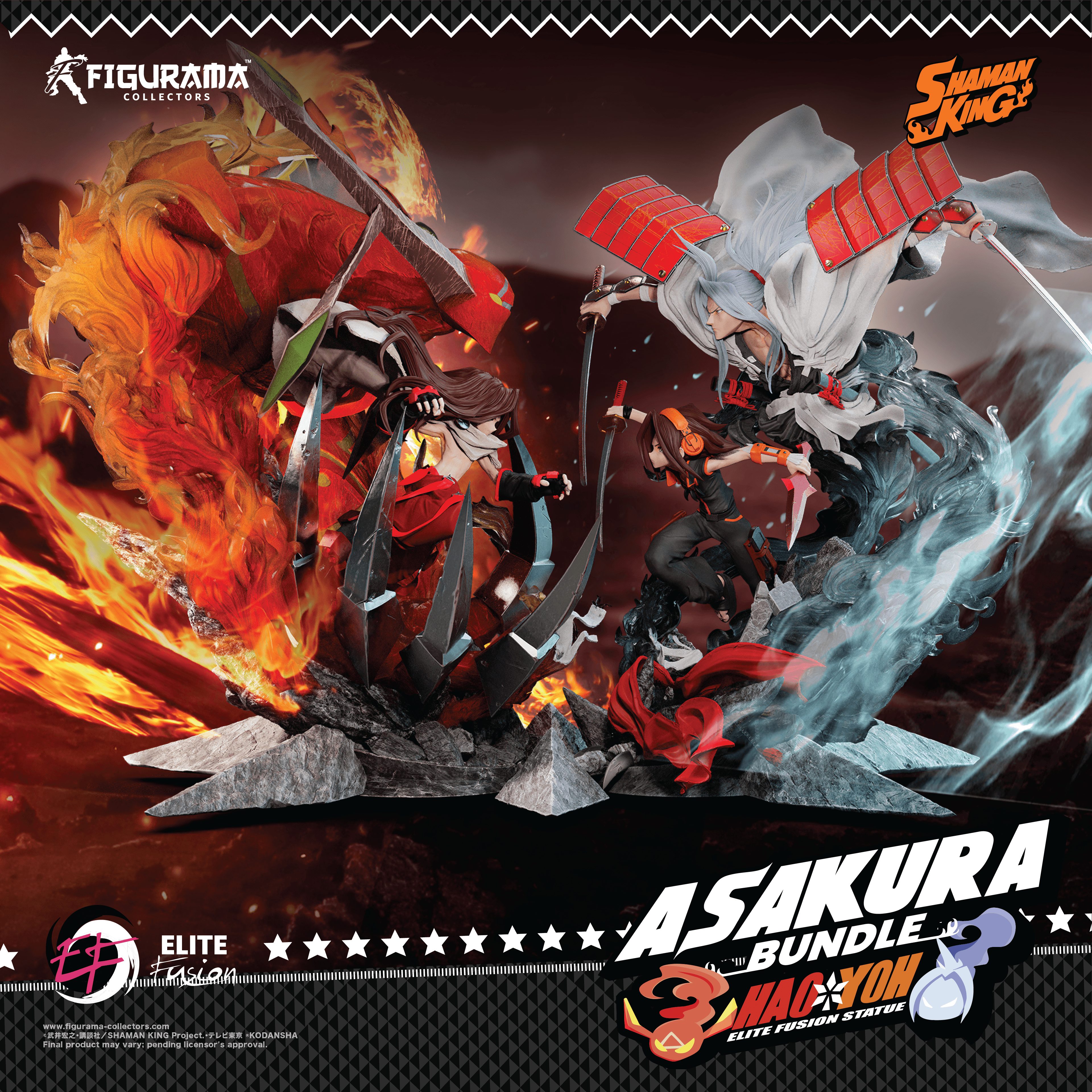 Shaman King - Asakura Hao - Spirit of Fire - Elite Fusion Statue - 1/6 (Figurama Collectors) photo 7