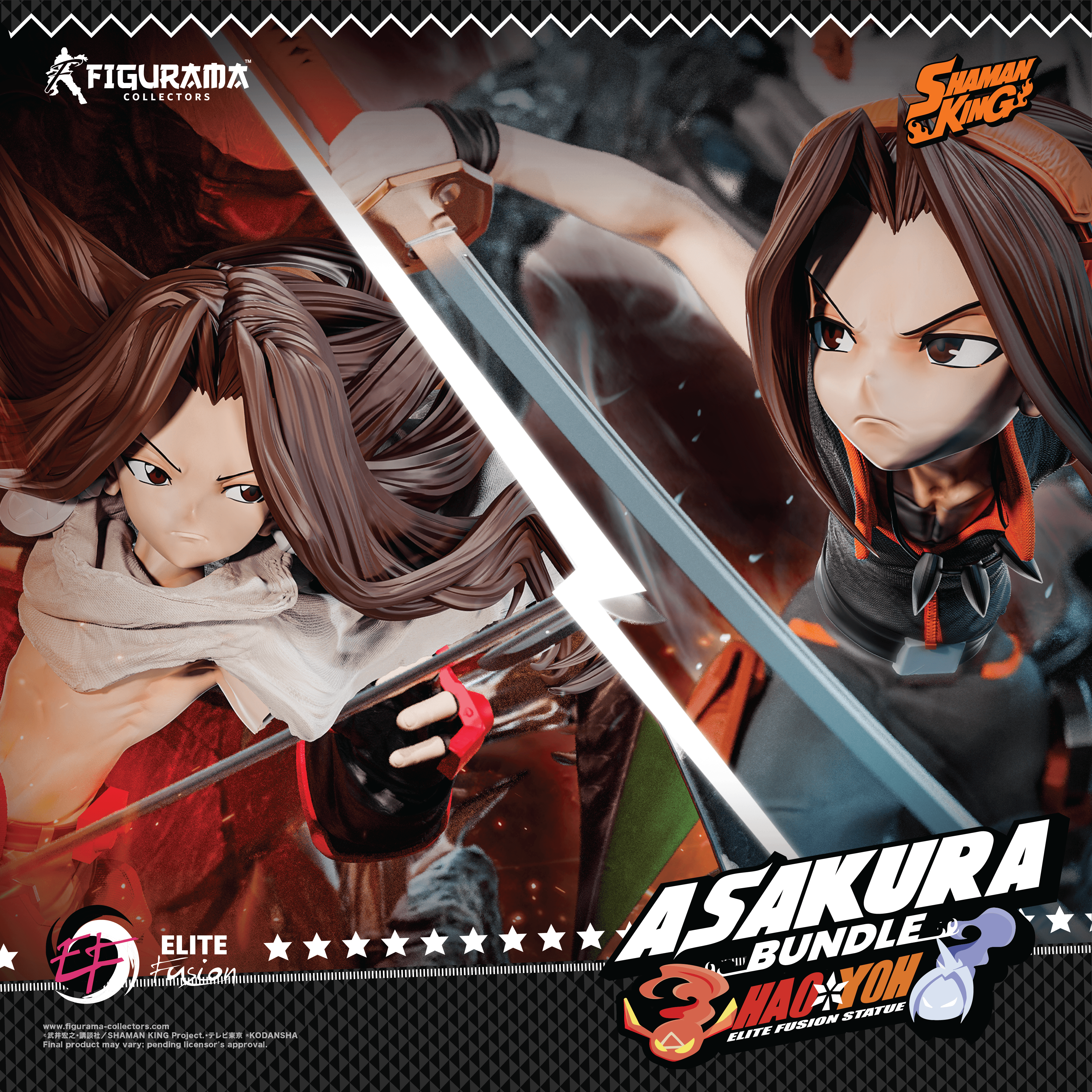 Shaman King - Asakura Hao - Spirit of Fire - Elite Fusion Statue - 1/6 (Figurama Collectors) photo 8