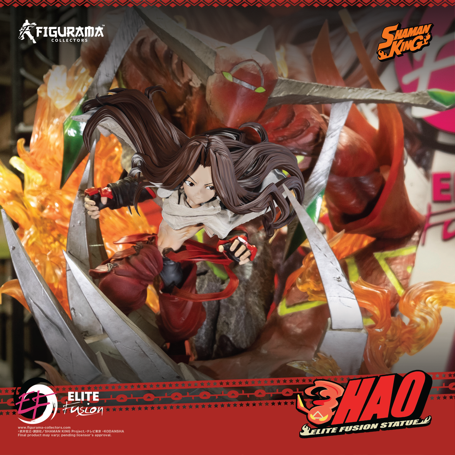 Shaman King - Asakura Hao - Spirit of Fire - Elite Fusion Statue - 1/6 (Figurama Collectors) photo 11