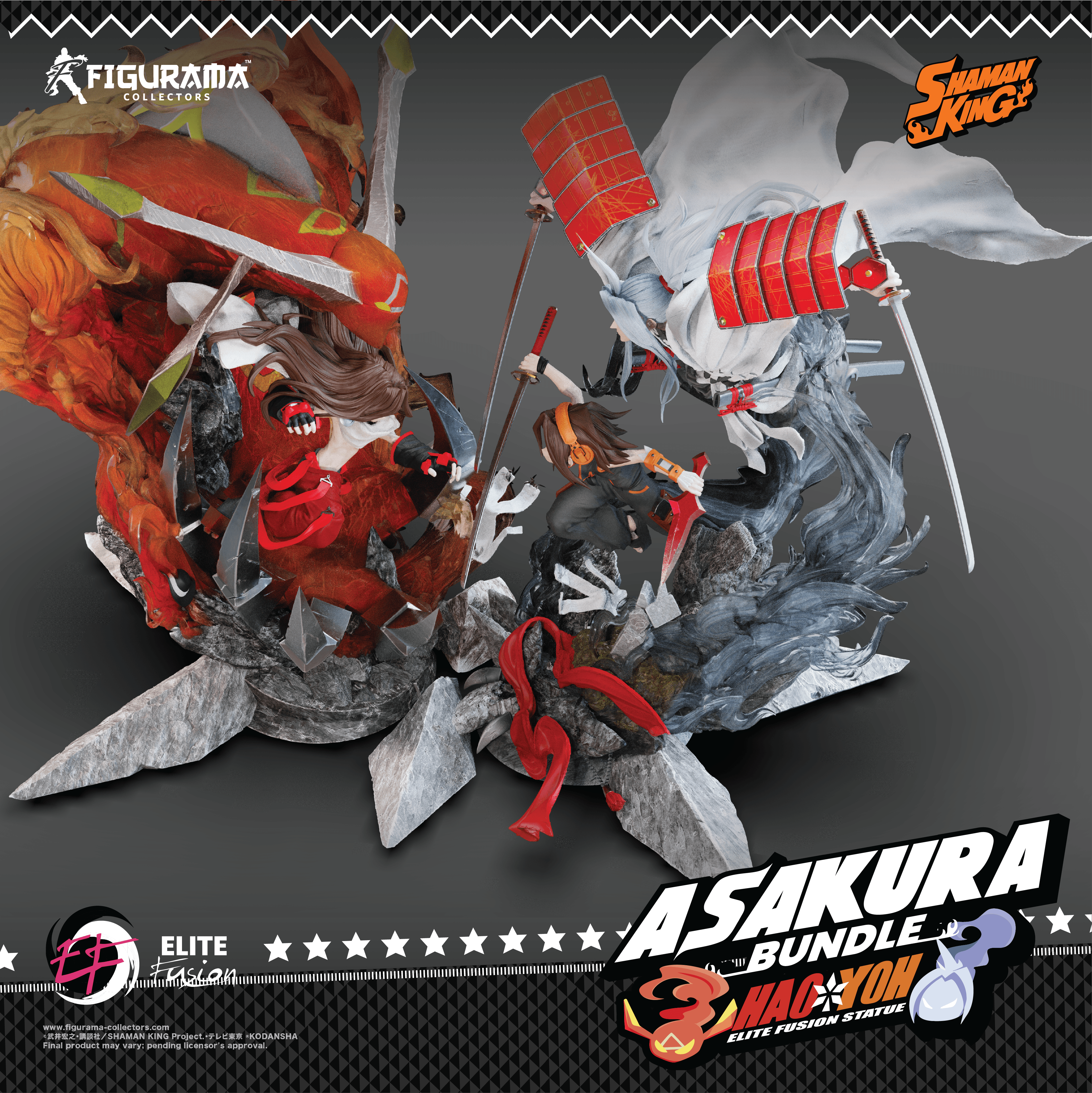 Shaman King - Asakura Hao - Spirit of Fire - Elite Fusion Statue - 1/6 (Figurama Collectors) photo 17