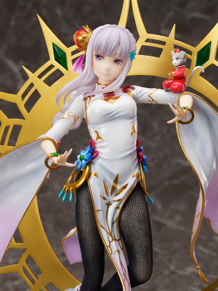 Re:Zero kara Hajimeru Isekai Seikatsu - Emilia - Puck - F:Nex - 1/7 - China Dress Ver. (FuRyu) photo 5