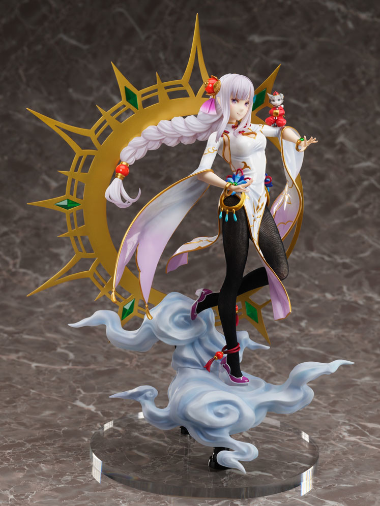 Re:Zero kara Hajimeru Isekai Seikatsu - Emilia - Puck - F:Nex - 1/7 - China Dress Ver. (FuRyu) photo 8