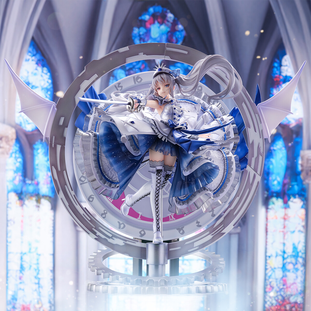 Date A Live Fragment: Date A Bullet - White Queen - Shibuya Scramble Figure - 1/7 - Royal Blue Sapphire Dress Ver. (eStream)