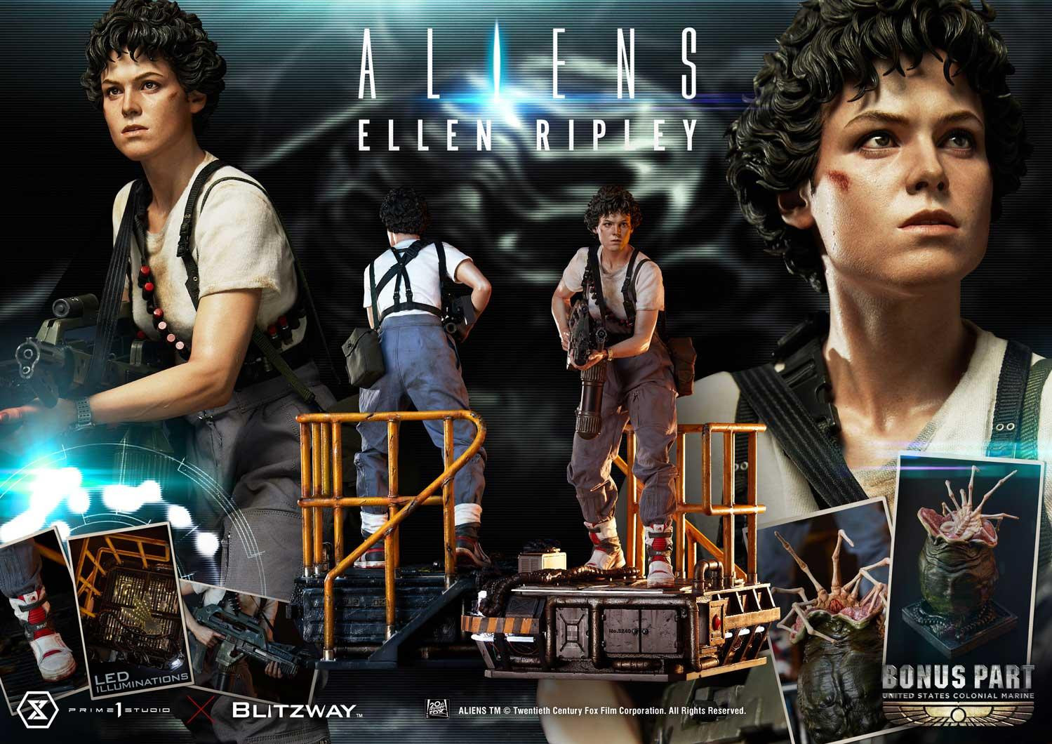 Aliens - Ellen Ripley - Facehugger - Ultimate Premium Masterline (UPMAL-01S) - 1/4 - Bonus Version (Blitzway, Prime 1 Studio)