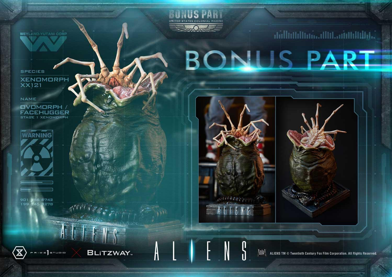 Aliens - Ellen Ripley - Facehugger - Ultimate Premium Masterline  (UPMAL-01S) - 1/4 - Bonus Version (Blitzway, Prime 1 Studio) photo 30