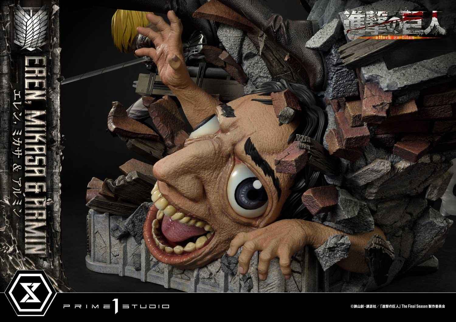 Shingeki no Kyojin - Armin Arlert - Eren Yeager - Mikasa Ackerman - Ultimate Premium Masterline (UPMAOT-01) - 1/4 (Prime 1 Studio) photo 4
