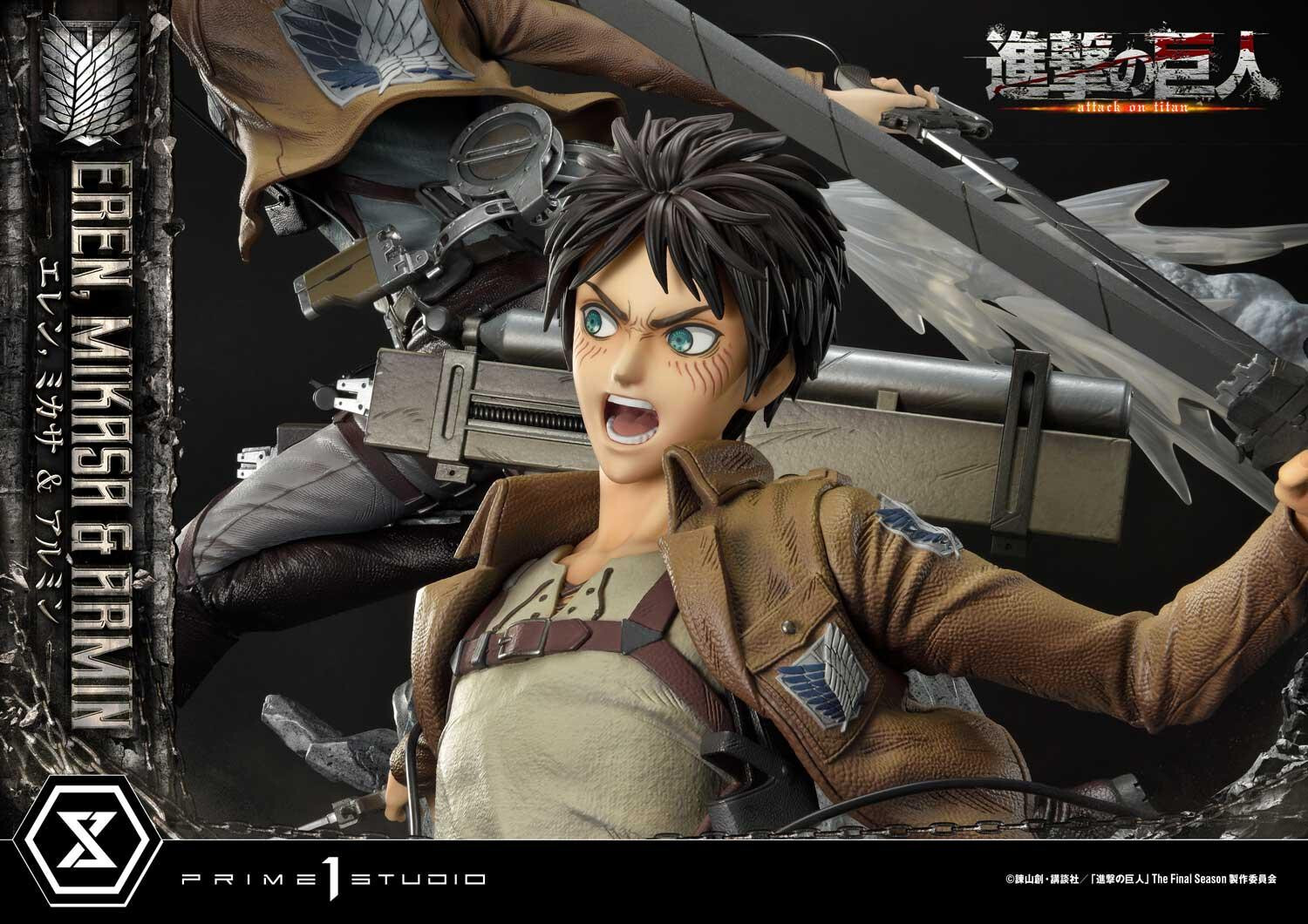 Shingeki no Kyojin - Armin Arlert - Eren Yeager - Mikasa Ackerman - Ultimate Premium Masterline (UPMAOT-01) - 1/4 (Prime 1 Studio) photo 18