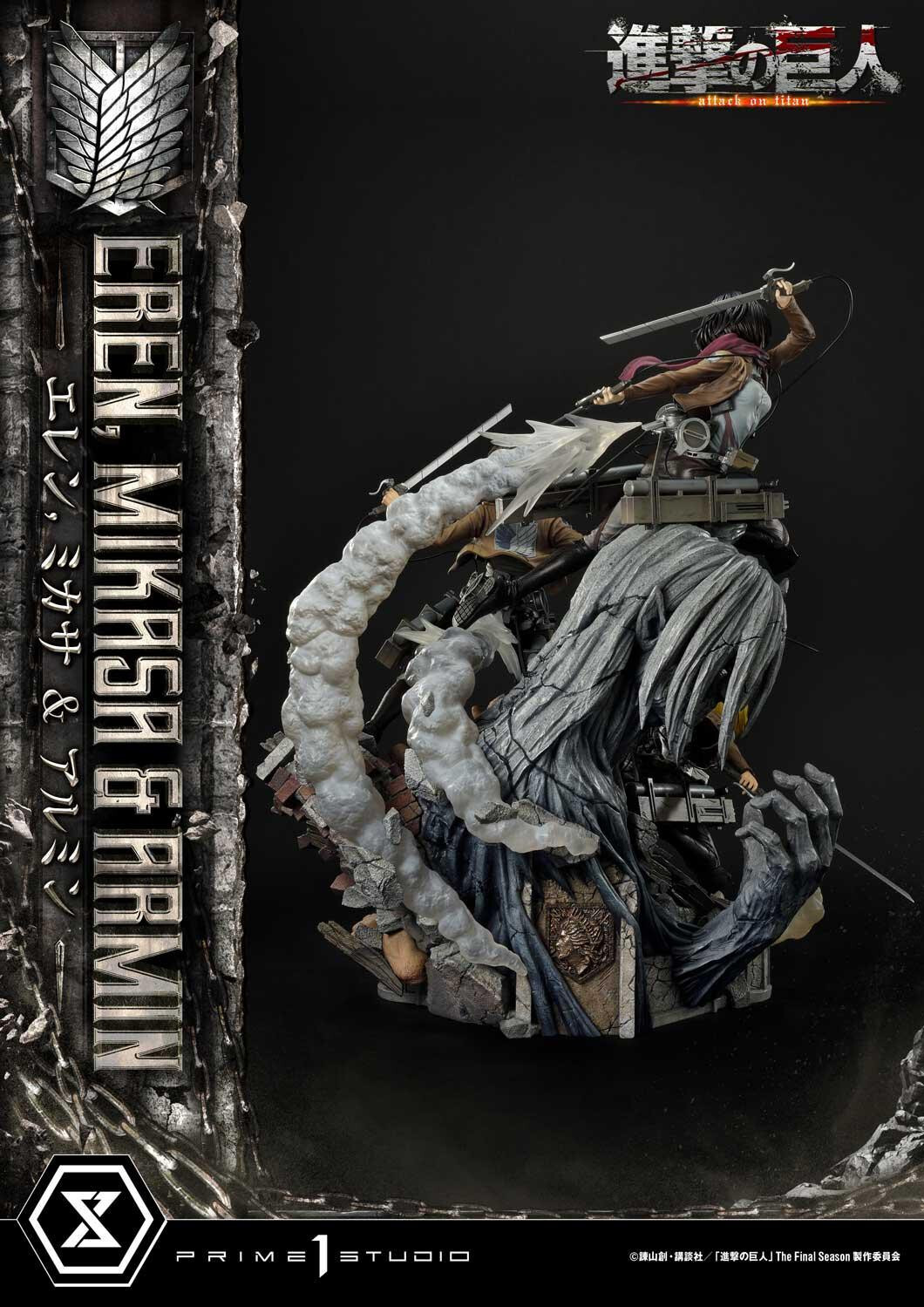 Shingeki no Kyojin - Armin Arlert - Eren Yeager - Mikasa Ackerman - Ultimate Premium Masterline (UPMAOT-01) - 1/4 (Prime 1 Studio) photo 34