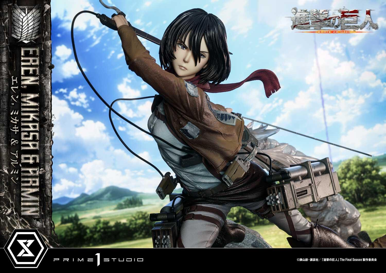 Shingeki no Kyojin - Armin Arlert - Eren Yeager - Mikasa Ackerman - Ultimate Premium Masterline (UPMAOT-01) - 1/4 (Prime 1 Studio) photo 41