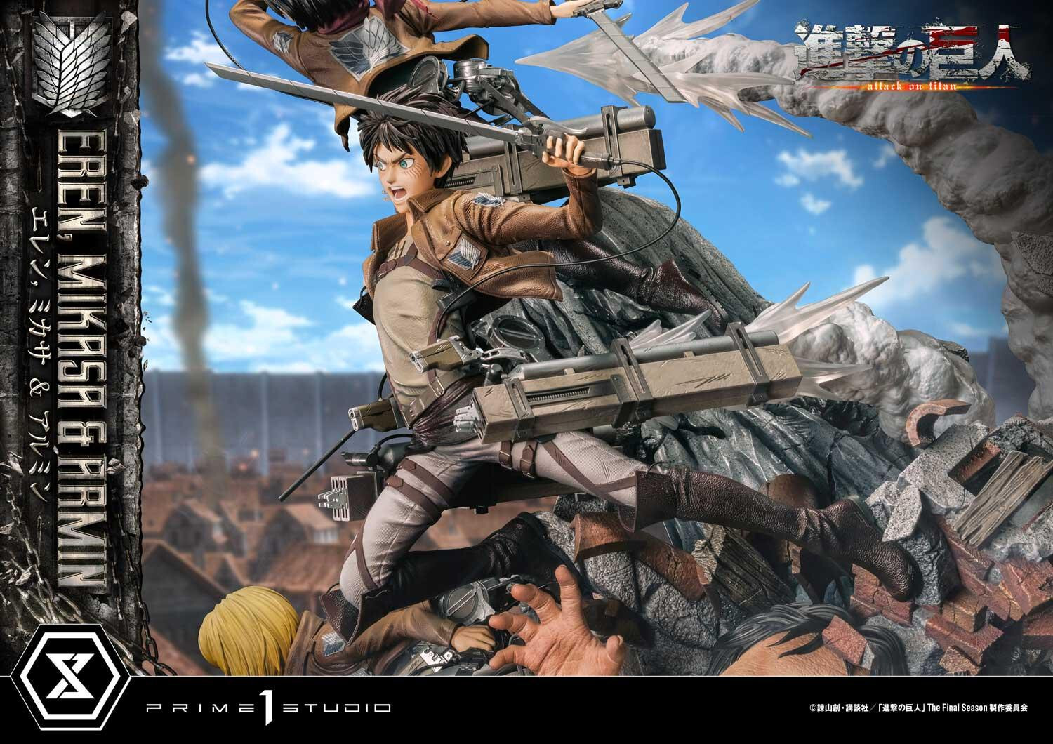 Shingeki no Kyojin - Armin Arlert - Eren Yeager - Mikasa Ackerman - Ultimate Premium Masterline (UPMAOT-01) - 1/4 (Prime 1 Studio) photo 44