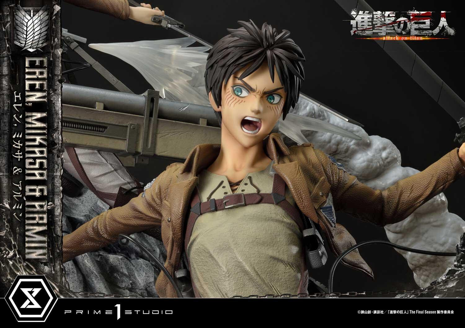 Shingeki no Kyojin - Armin Arlert - Eren Yeager - Mikasa Ackerman - Ultimate Premium Masterline (UPMAOT-01) - 1/4 (Prime 1 Studio) photo 45