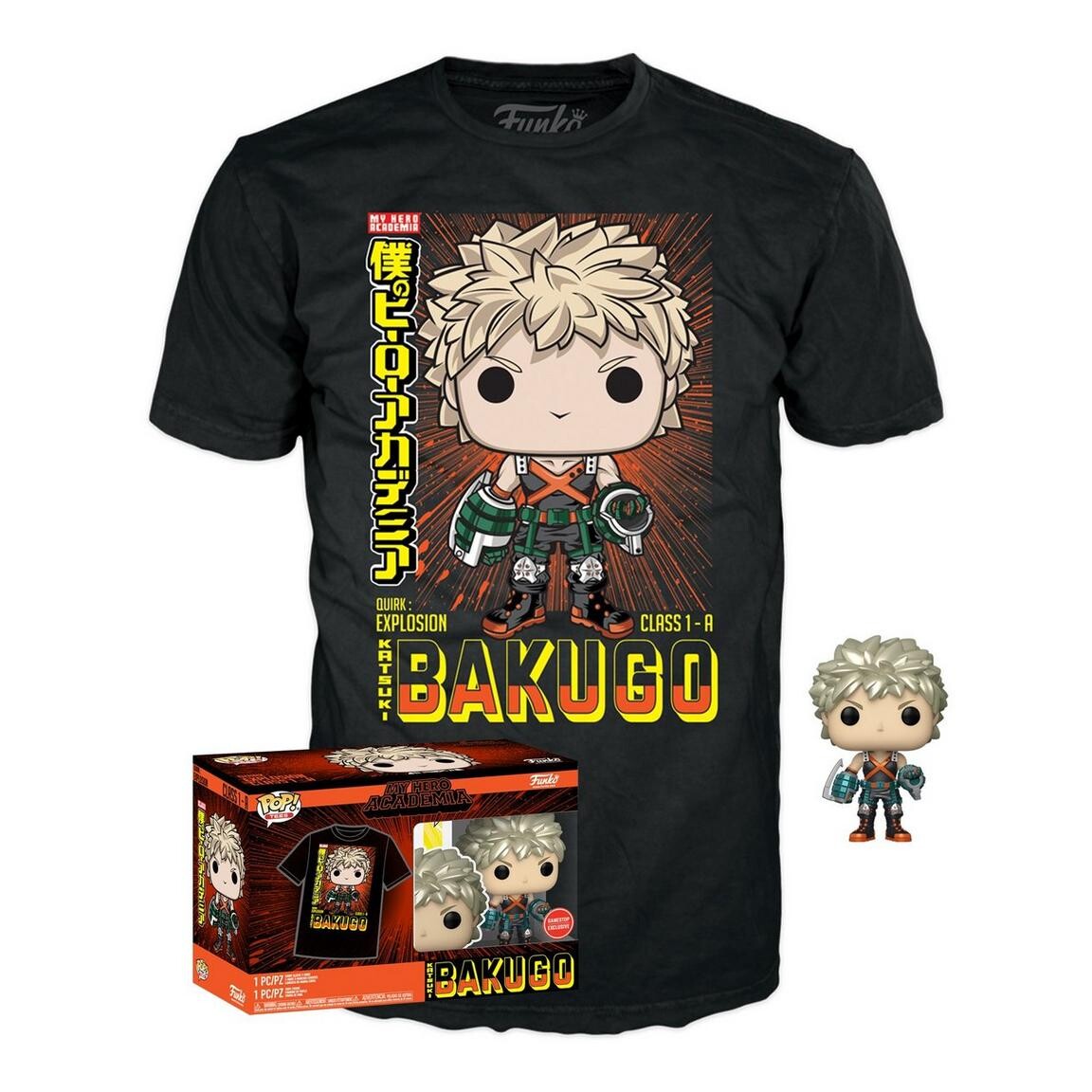 Boku no Hero Academia - Bakugo Katsuki - POP! & Tee - POP! Animation (249) - POP! Vinyl - Metallic (Funko Toys) photo 2