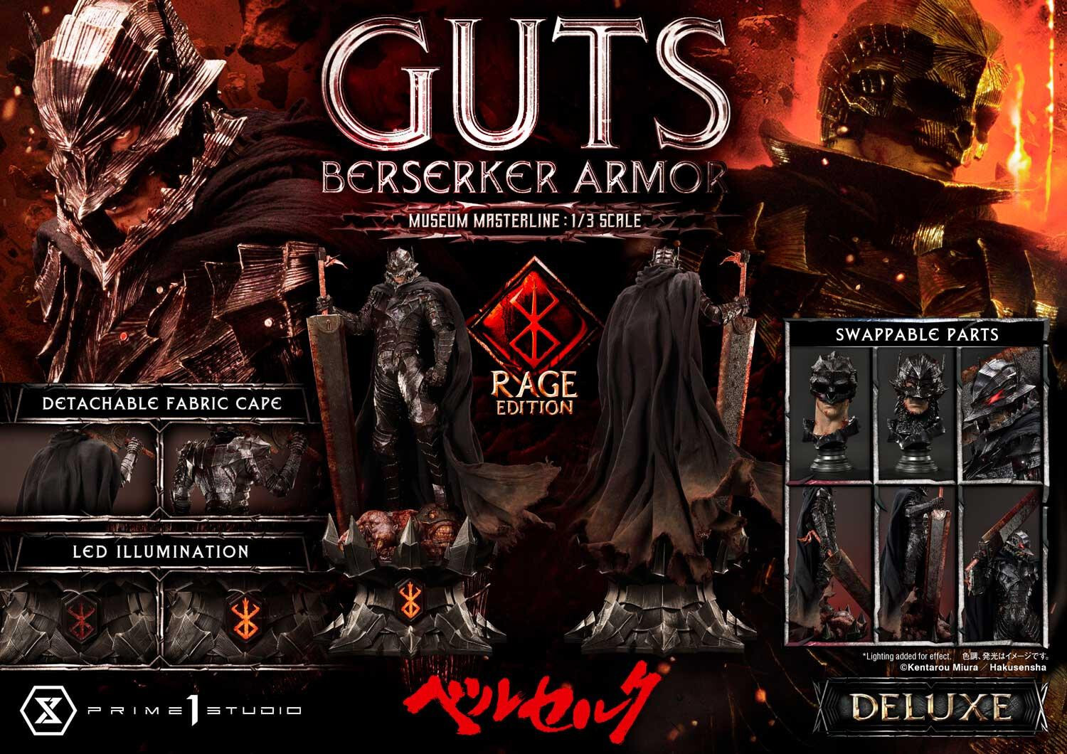 Berserk - Guts - Museum Masterline Series (MMBR-03DXS) - 1/3 - Berserker Armor, Rage Edition, DX Bonus Version (Prime 1 Studio) photo 40