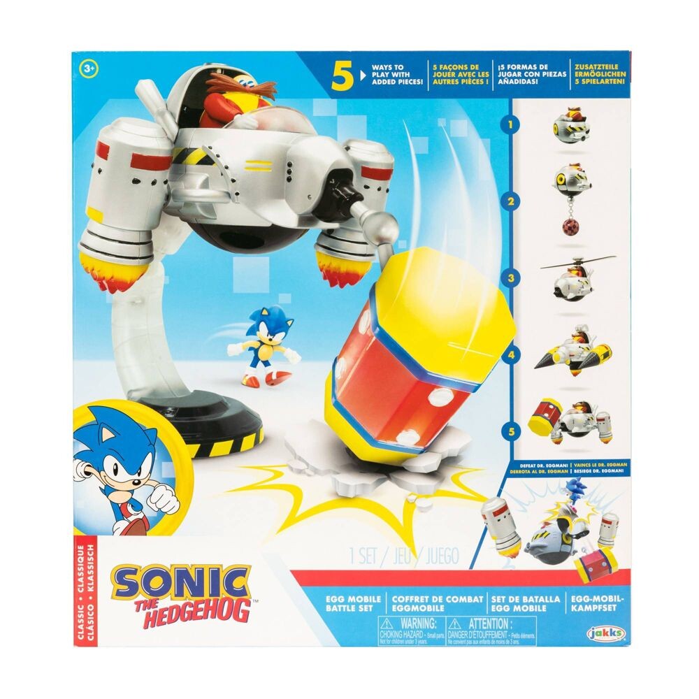 Sonic the Hedgehog - Doctor Eggman - Sonic Diorama Playset - Egg Mobile Battle 2.5-Inch Playset (Jakks Pacific) photo 2