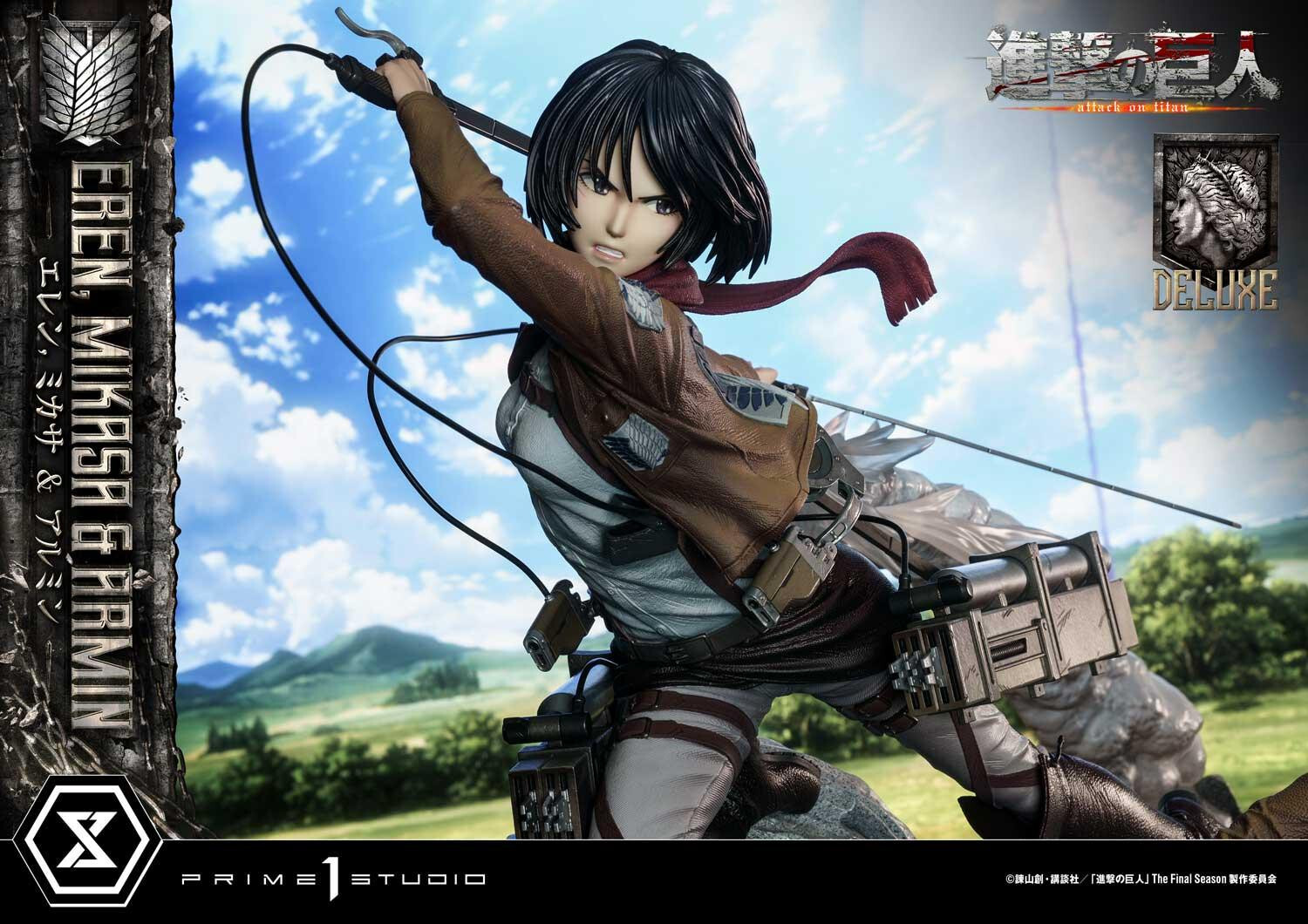 Shingeki no Kyojin - Armin Arlert - Eren Yeager - Mikasa Ackerman - Ultimate Premium Masterline  (UPMAOT-01DX) - 1/4 - DX Version (Prime 1 Studio) photo 2