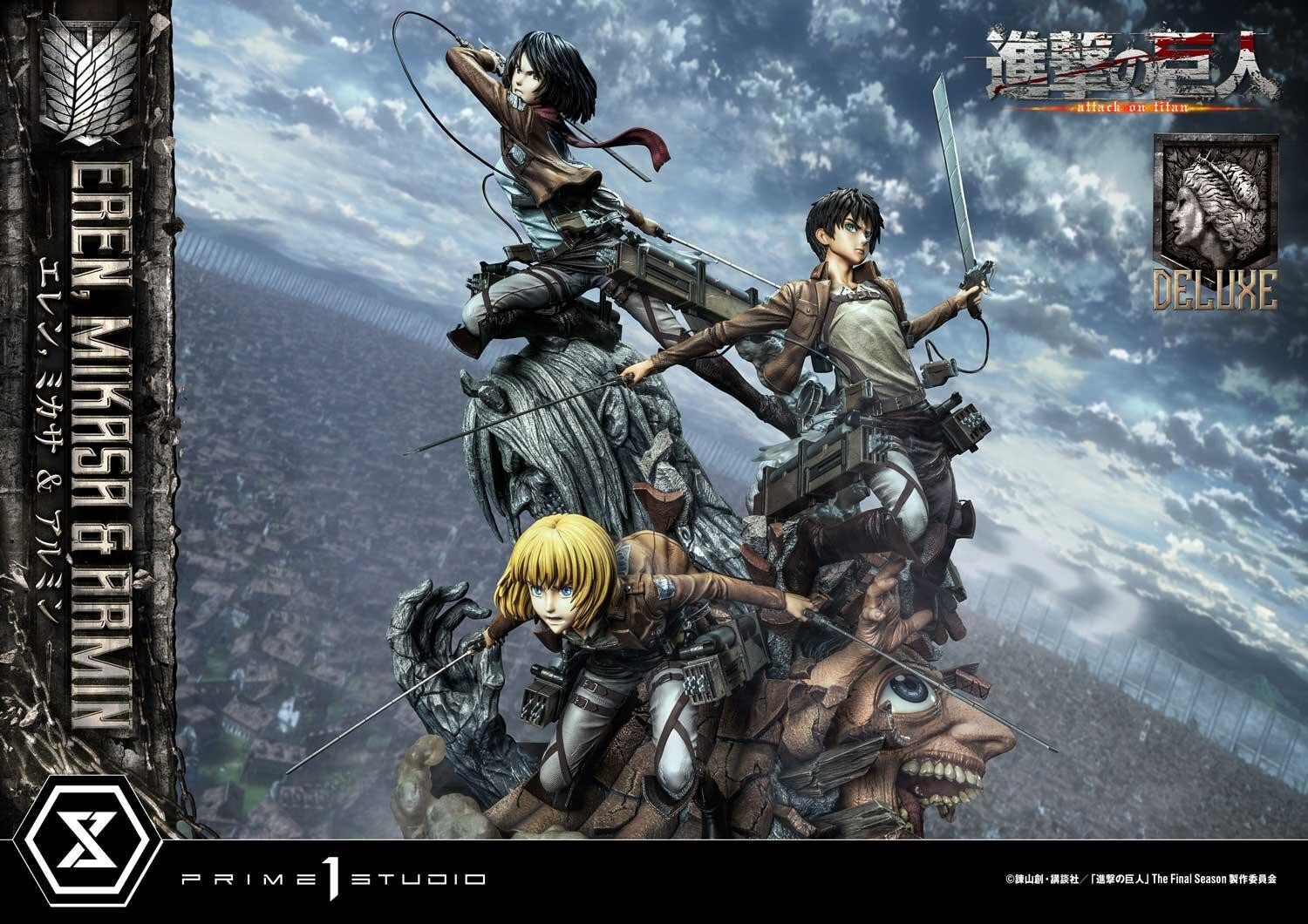 Shingeki no Kyojin - Armin Arlert - Eren Yeager - Mikasa Ackerman - Ultimate Premium Masterline  (UPMAOT-01DX) - 1/4 - DX Version (Prime 1 Studio) photo 5