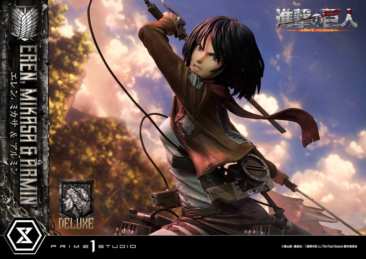 Shingeki no Kyojin - Armin Arlert - Eren Yeager - Mikasa Ackerman - Ultimate Premium Masterline  (UPMAOT-01DX) - 1/4 - DX Version (Prime 1 Studio) photo 7
