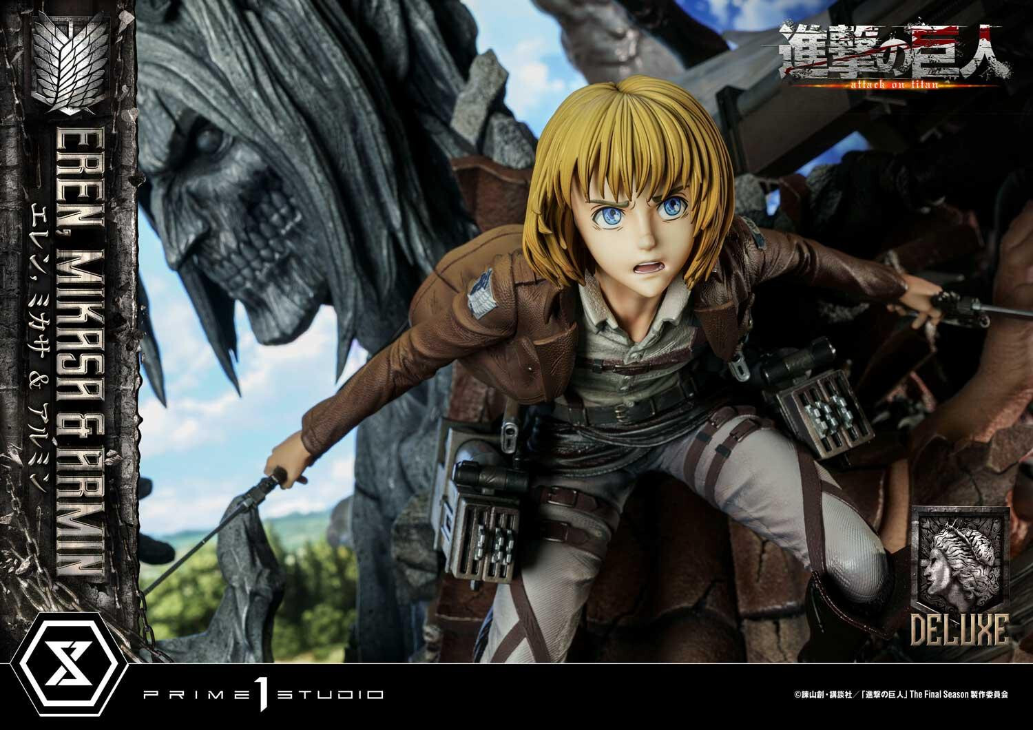 Shingeki no Kyojin - Armin Arlert - Eren Yeager - Mikasa Ackerman - Ultimate Premium Masterline  (UPMAOT-01DX) - 1/4 - DX Version (Prime 1 Studio) photo 8