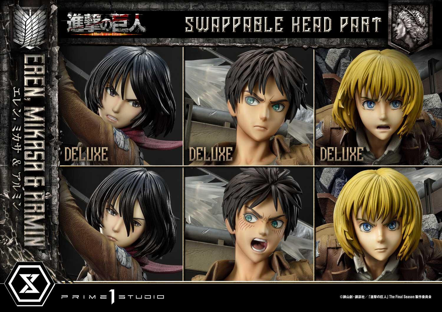 Shingeki no Kyojin - Armin Arlert - Eren Yeager - Mikasa Ackerman - Ultimate Premium Masterline  (UPMAOT-01DX) - 1/4 - DX Version (Prime 1 Studio) photo 11