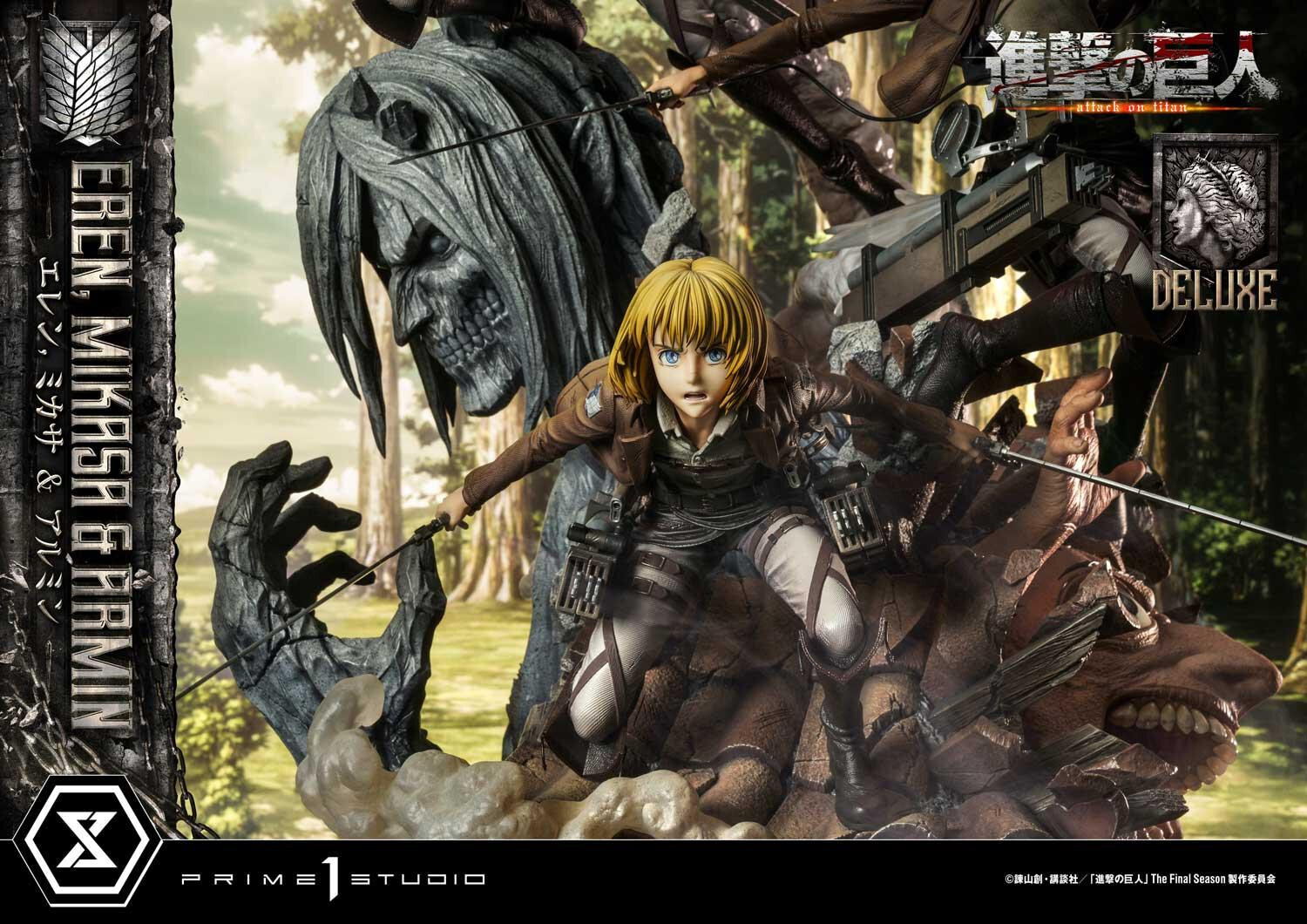 Shingeki no Kyojin - Armin Arlert - Eren Yeager - Mikasa Ackerman - Ultimate Premium Masterline  (UPMAOT-01DX) - 1/4 - DX Version (Prime 1 Studio) photo 16