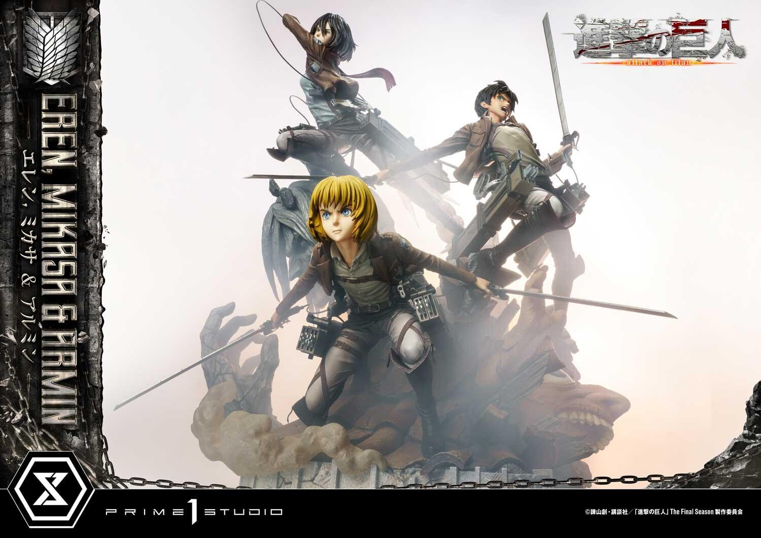 Shingeki no Kyojin - Armin Arlert - Eren Yeager - Mikasa Ackerman - Ultimate Premium Masterline  (UPMAOT-01DX) - 1/4 - DX Version (Prime 1 Studio) photo 49