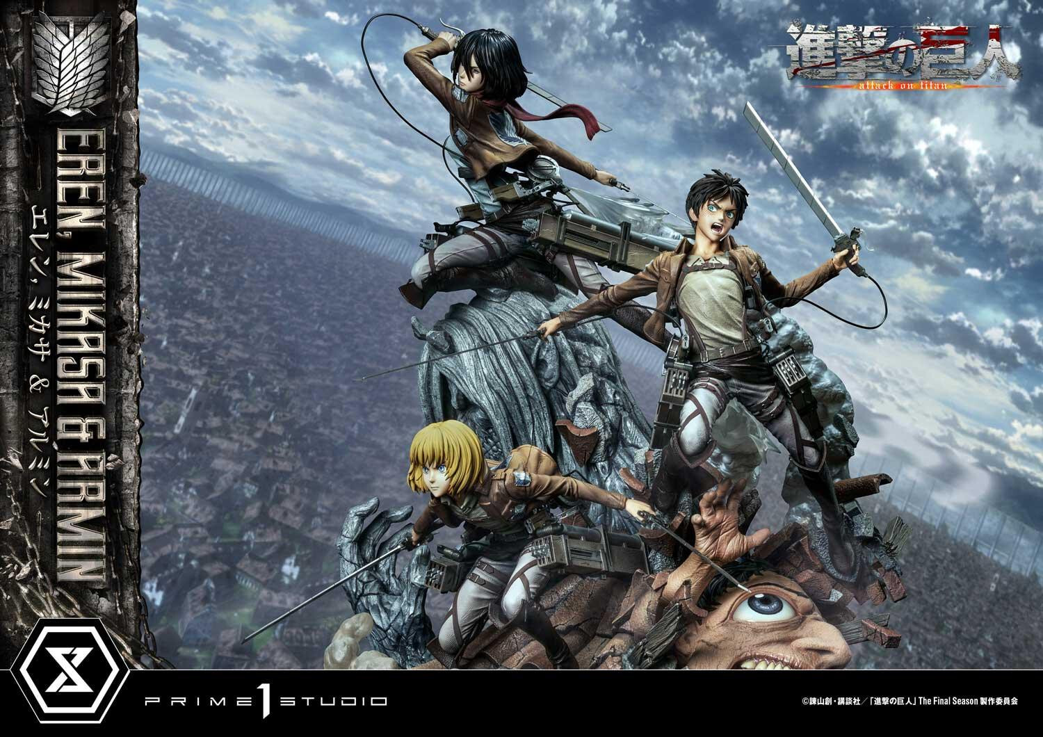 Shingeki no Kyojin - Armin Arlert - Eren Yeager - Mikasa Ackerman - Ultimate Premium Masterline  (UPMAOT-01DX) - 1/4 - DX Version (Prime 1 Studio) photo 85